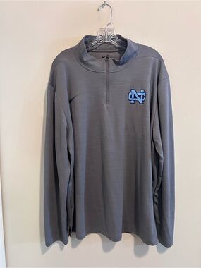 Nike Gray Quarter-Zip Pullover - UNC